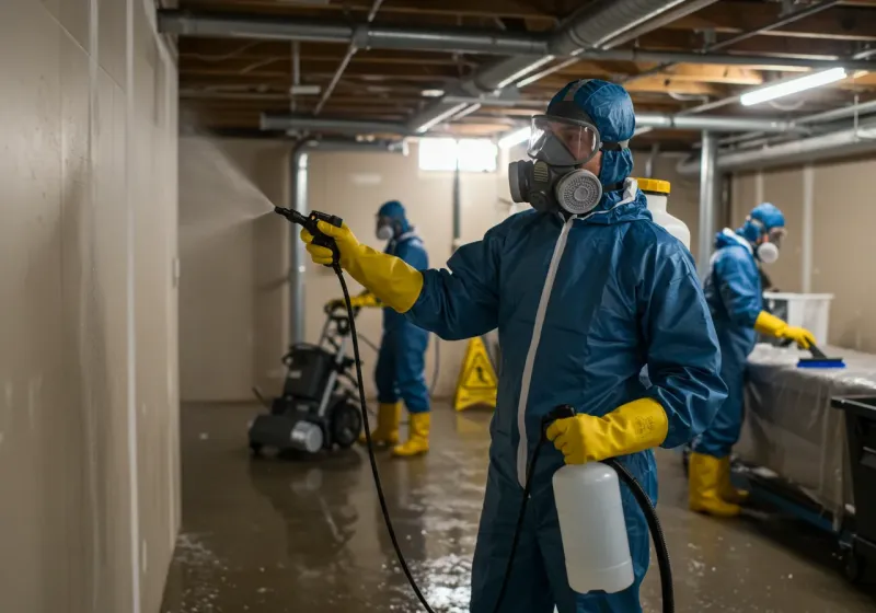 Basement Sanitization and Antimicrobial Treatment process in Chubbuck, ID