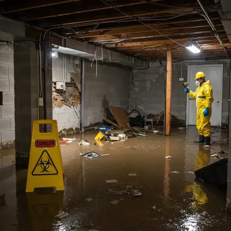 Flooded Basement Electrical Hazard in Chubbuck, ID Property